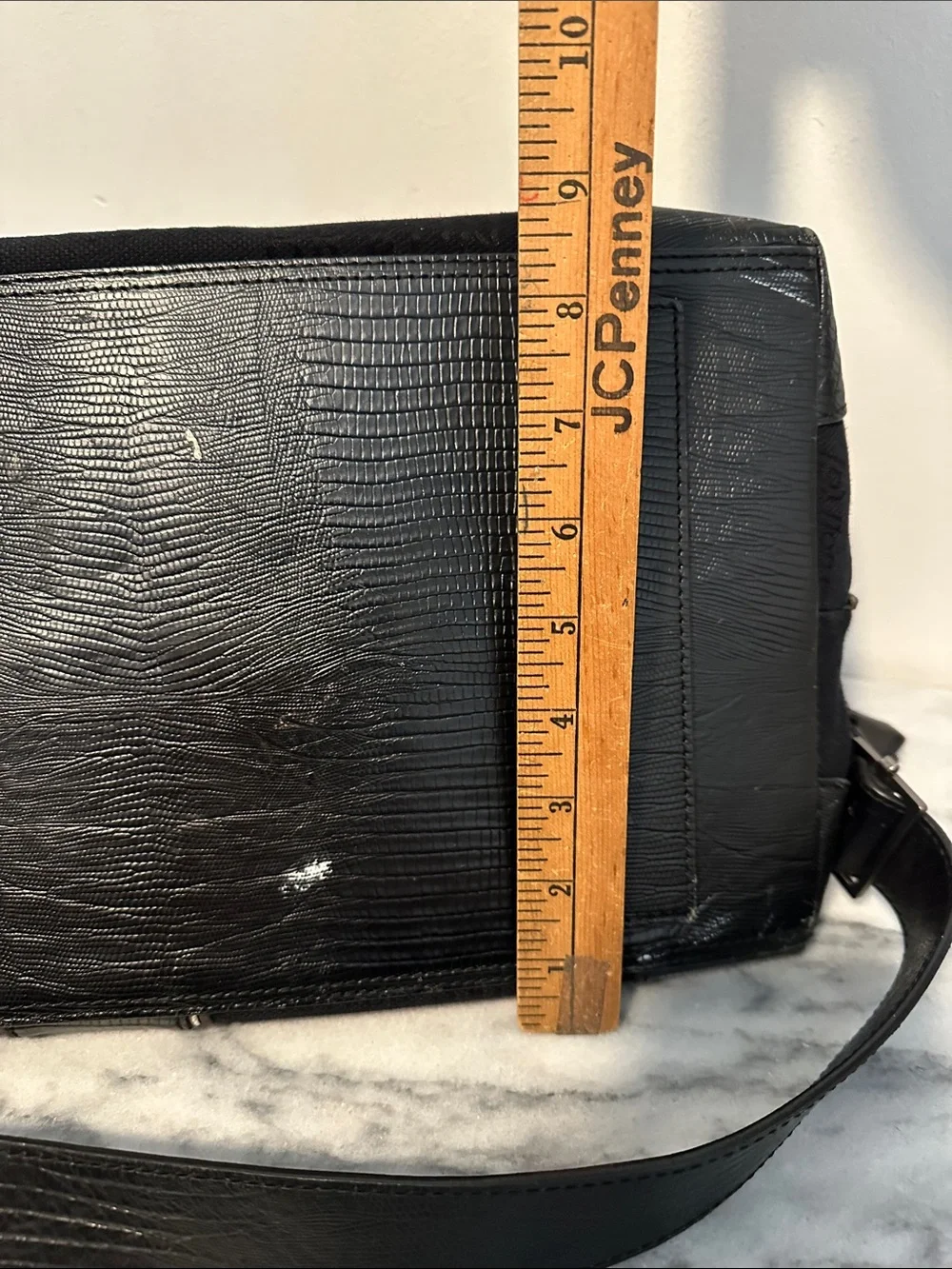 Vintage Braun Buffel Germany Black Monogram Jacquard Boston Bowling Bag lock key